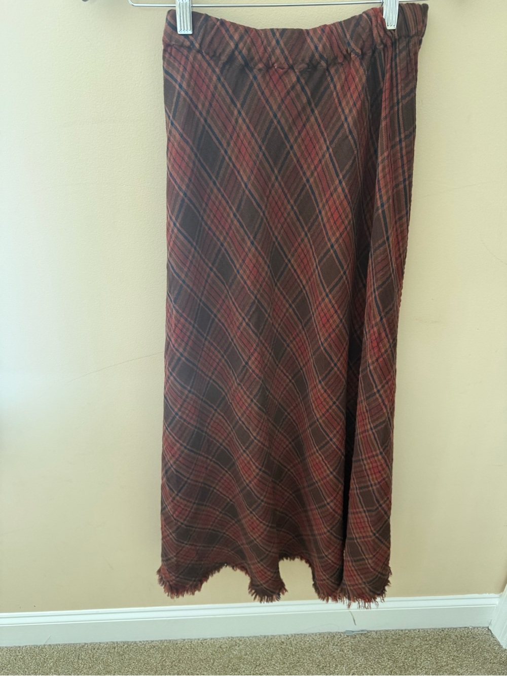 Natural Life Plaid Maxi Cotton Skirt size L/XL